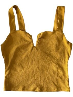 Bershka Ribbed Sweetheart Tank Top